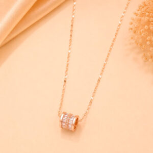Collar Cilindro Brillante en Acero Inoxidable